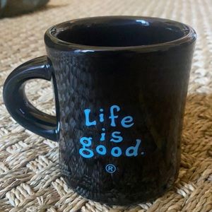 Life is Good Black Quoteable Mug
